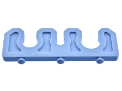 Replacement silicone bar, 3 5/8''W x 1 1/4''H, 3 slots, (2) 12.0mm diameter and (1) 8.0mm diameter