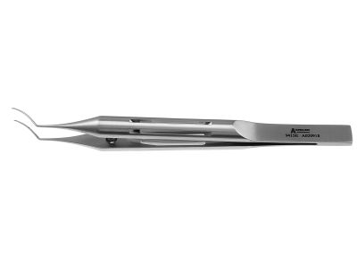 Corydon utrata capsulorhexis forceps, 4 3/8'',vaulted shafts, 12.0mm from bend to tip, delicate, sharp grasping tips, ergonomic fenestrated round handle