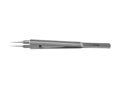 Mermoud schlemm's canal tissue forceps, 3 7/8'',straight delicate shafts, ultra-fine tips, Nordan-style round/flat handle