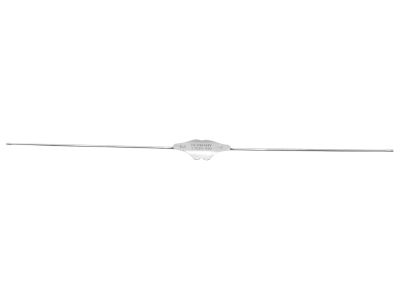Williams lacrimal probe, 5 5/8'',double-ended, size #3 and #4 olive-tip ends, malleable, sterling silver