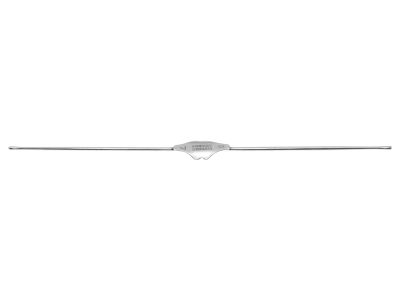 Williams lacrimal probe, 5 5/8'',double-ended, size #7 and #8 olive-tip ends, malleable, sterling silver