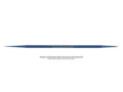 Ambler DEXTENZA® (dexamethasone ophthalmic insert) dilator, 5 1/2'', double-ended, one needle-sharp tip and one middle-sharp tip, round handle, titanium