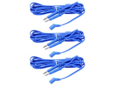 Bipolar cord, 12', 45º connector, package of 3