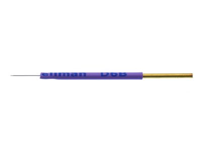 Insulated needle electrode, 1/2mm exposed, 0.007 (33 gauge) fine needle, purple, reusable