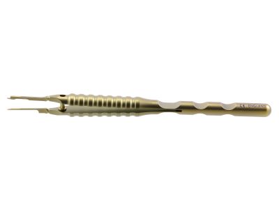 D&K lens loading forceps, 5 1/4'', for loading the TECNIS 1-Piece IOL into the One Series Ultra Cartridge, round handle, titanium