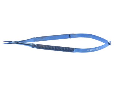 Barraquer needle holder, 5 1/8'', straight, smooth jaws, round handle, without lock, titanium