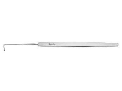 Graefe strabismus hook, 5 1/8'', small, 8.0mm hook, flat handle