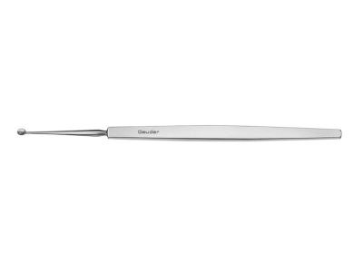 Hebra chalazion curette, 5 1/4'', straight, small, 2.5mm x 4.0mm oval cup, flat handle