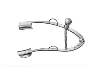 Weiss lid speculum, 3 3/8'', adult size, 16.5mm solid blades, nasal approach, screw-type locking mechanism