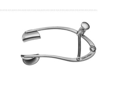 Weiss lid speculum, 2 1/8'', pediatric size, 14.0mm solid blades, nasal approach, screw-type locking mechanism