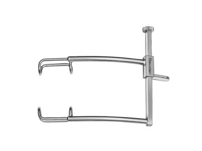 Murdoch lid speculum, 2'', adult size, right, 14.0mm closed wire blades, nasal approach, self-locking mechanism