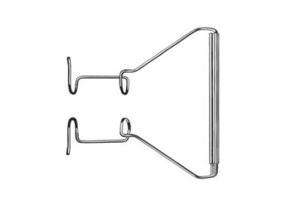 Barraquer-Oosterhuis-Kratz lid speculum, 1 1/2'', adult size, 15.0mm open wire blades, nasal approach, adjustable bar