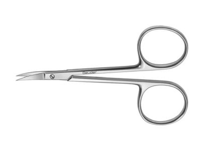 Bonn stitch scissors, 3 1/2'', curved 19.0mm blades, sharp tips, ring handle