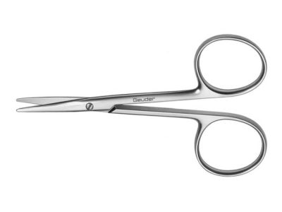 Bonn strabismus scissors, 3 1/2'', straight 24.0mm blades, blunt tips, ring handle