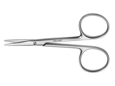 Bonn strabismus scissors, 3 1/2'', curved 24.0mm blades, blunt tips, ring handle