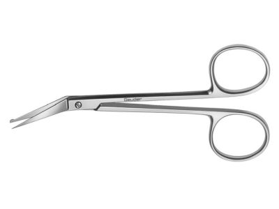 Eye/utility scissors, 4 1/8'', angled 26.0mm blades, sharp/probe tips, ring handle