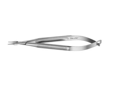 Troutman needle holder, 4'', extra delicate, straight, 10.0mm smooth jaws, round handle, with lock