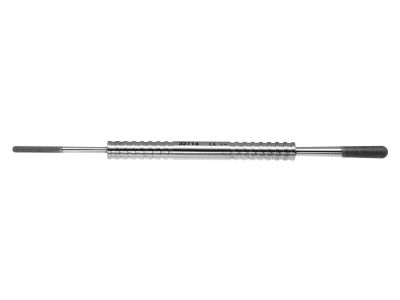 Claes scleral depressor, 4 3/4'', double-ended, 2.0mm and 4.0mm diameter diamond dusted tips, round handle