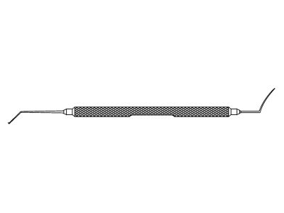 Mackool combination chopper/spatula, 5 5/8'',0.3mm ball shape tip, blunt tip spatula, round handle