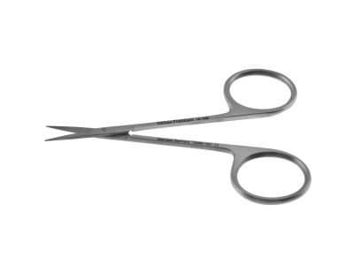 Bonn iris scissors, 3 1/2'', miniature, straight 15.0mm blades, ring handle