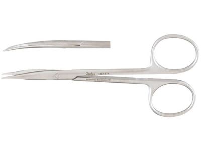 Stevens tenotomy scissors, 4 1/2'',curved blades, sharp tips, ring handle