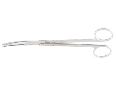 Gorney facelift (Rhytidectomy) scissors, 7 3/4'', curved beveled blades, semi-sharp edges, micro serrated lower blade, blunt tips, ring handle
