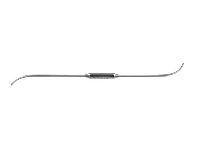 Barr fistula probe, 6'',double-ended, curved tips, hexagonal handle