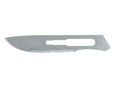 Stainless steel surgical blades, #10 blade size, packaged individually, sterile, disposable, box of 100