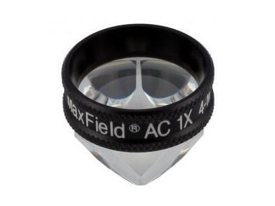 Ocular® Maxfield® AC four mirror gonio diagnostic lens, 90º+ static gonio FOV, 1.0x image mag., 8.5mm contact diameter, 22.0mm lens height, 24.5mm ring diameter, for high-resolution viewing the anterior chamber angle, autoclavable