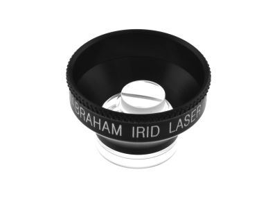Ocular® Abraham iridectomy 66D magnifying argon/diode laser lens, 1.60x image mag., 0.63x laser spot mag., 15.0mm contact diameter, 16.5mm lens height