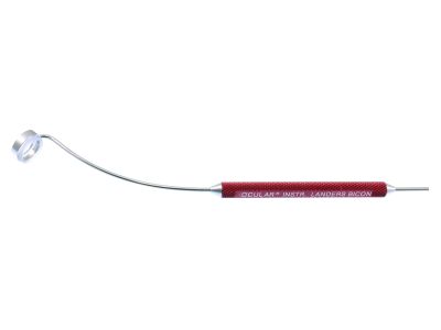 Ocular® Landers 83D biconcave vitrectomy lens, 24º static FOV, 0.80x air-filled mag., 9.0mm contact diameter, red infusion handle