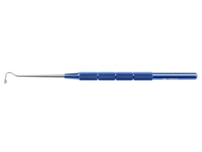 Jameson muscle hook, 5 1/8'',11.0mm flattened end, bulbous tip, round handle, titanium
