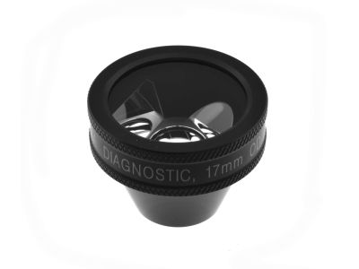 Ocular® Three mirror unversal diagnostic lens, 140º static gonio FOV, 0.93x image mag., 17.0mm contact diameter, 25.9mm lens height