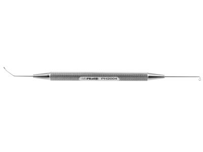 Jones-Singer-Rentsch capsule polishing curette, 5 1/2'',double-ended, angled, round handle
