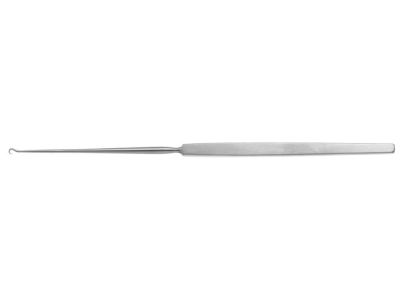 Gillies skin hook, 7'',small, 1 sharp prong, 2.5mm diameter, flat handle