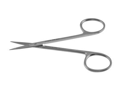 Iris scissors, 4 1/2'',straight blades, blunt tips, ring handle