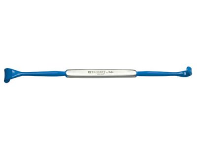 Kawamoto retractor, 6'',double-ended, 5.0mm wide insulated blades, flat handle
