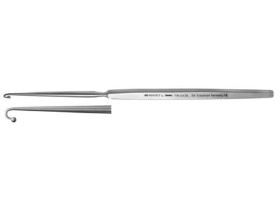 Fomon retractor, 6 1/4'',1 ball-tip prong, 6.6mm diameter, flat handle
