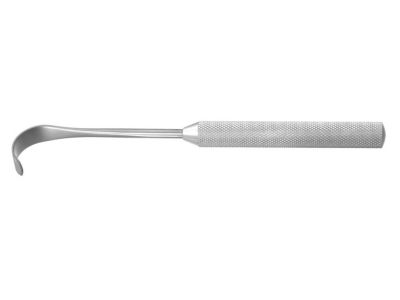 Chamberlain-Fries retractor, 7 1/2'',13.0mm wide blade, round aluminum handle