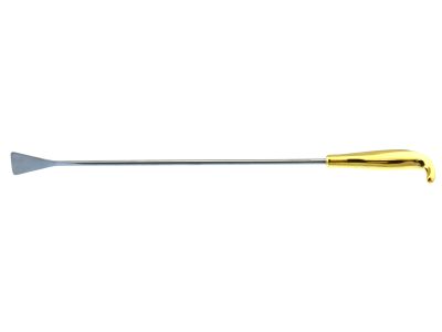 Tebbetts-style breast dissector, 17 1/2'',paddle-shaped spatula, working length 330mm