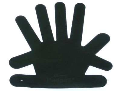 Aluminum orthopedic hand, 9 1/2'',large, non-latex coating