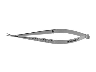 Castroviejo universal corneal scissors, small, 7.5mm blades, blunt tips, flat handle
