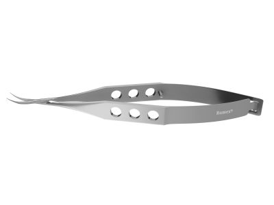Westcott tenotomy scissors, 4 1/2'', curved blades, blunt tips, flat 3-hole handle, packaged individually, sterile, disposable, box of 6