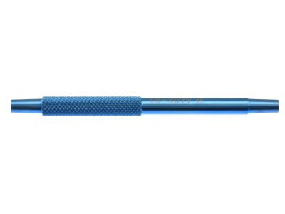 Irrigating/Aspirating cannula handpiece, male/male ends, round handle, titanium