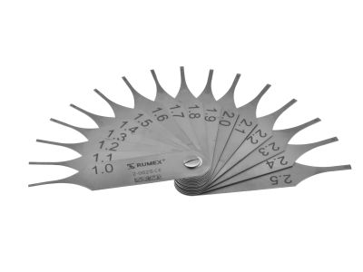 Internal mico incision gauge set, 16 blades, measure from 1.00mm to 2.50mm''0.10mm increments
