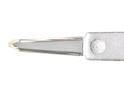 Mastel Ahmed SuperPentiahm paracentesis diamond knife, straight, 1.00mm wide blade, president fixed handle