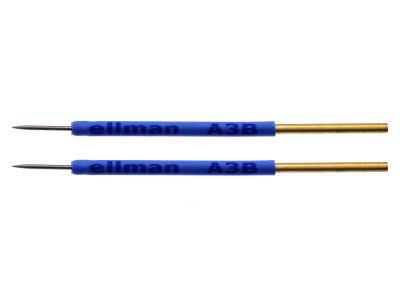 Needle electrode, 3/8'' length, regular needle, 1/16'' diameter shaft, straight, reusable, pack of 2