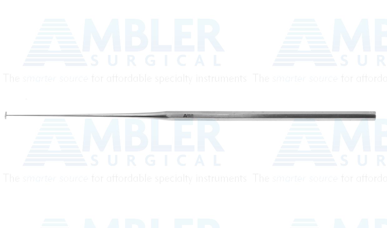 Paparella fenestrometer, 6 1/2'', malleable, straight shaft, straight, 1mm wide x 4.0mm long scale, measures in 0.5mm and 1.0mm increments, hexagonal handle