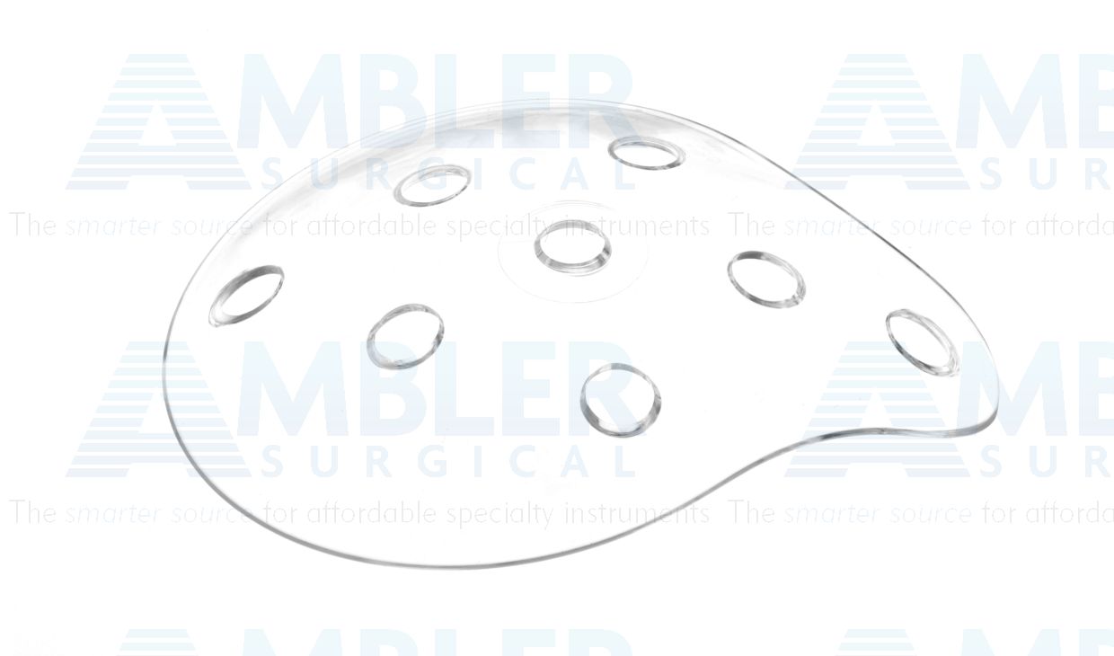Clear eye shield, adult, polycarbonate, vented, non-sterile, box of 12
