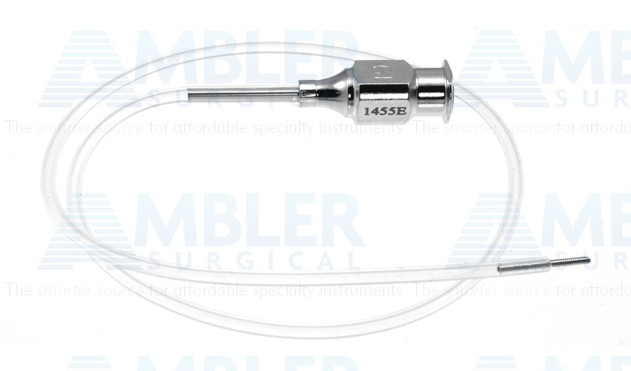 Ambler DSAEK chamber maintainer, 20 gauge, threaded tip, supplied with 10''of silicone tubing and luer-lock adapter